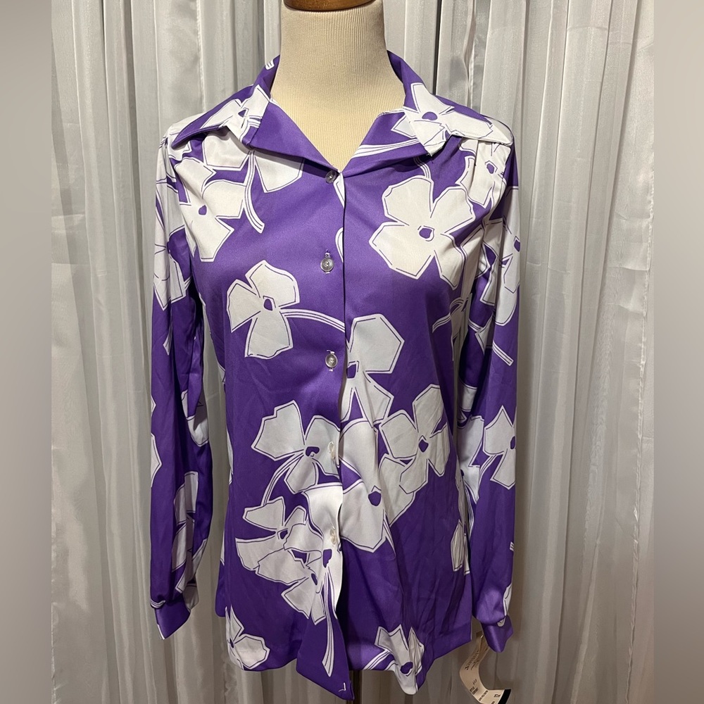 Vintage NWT Flower Power Blouse